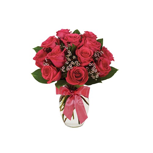 Hot pink rose bouquet (BF240-11KM)